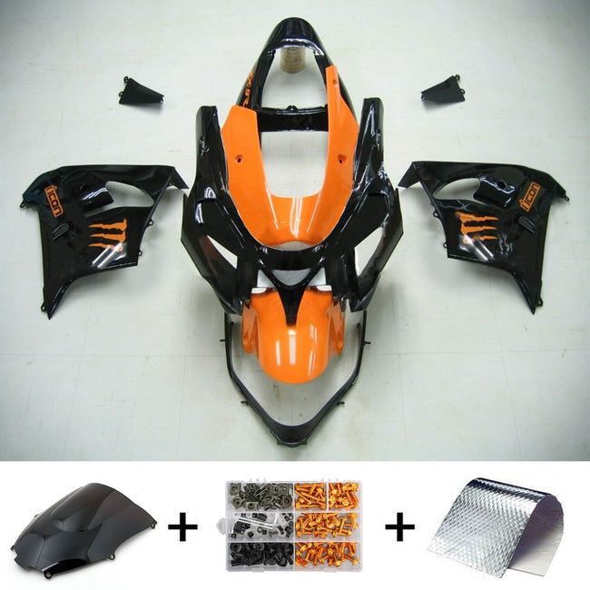 Amotopart Kawasaki 2002-2003 ZX9R Orange Black Mix Abzugskit