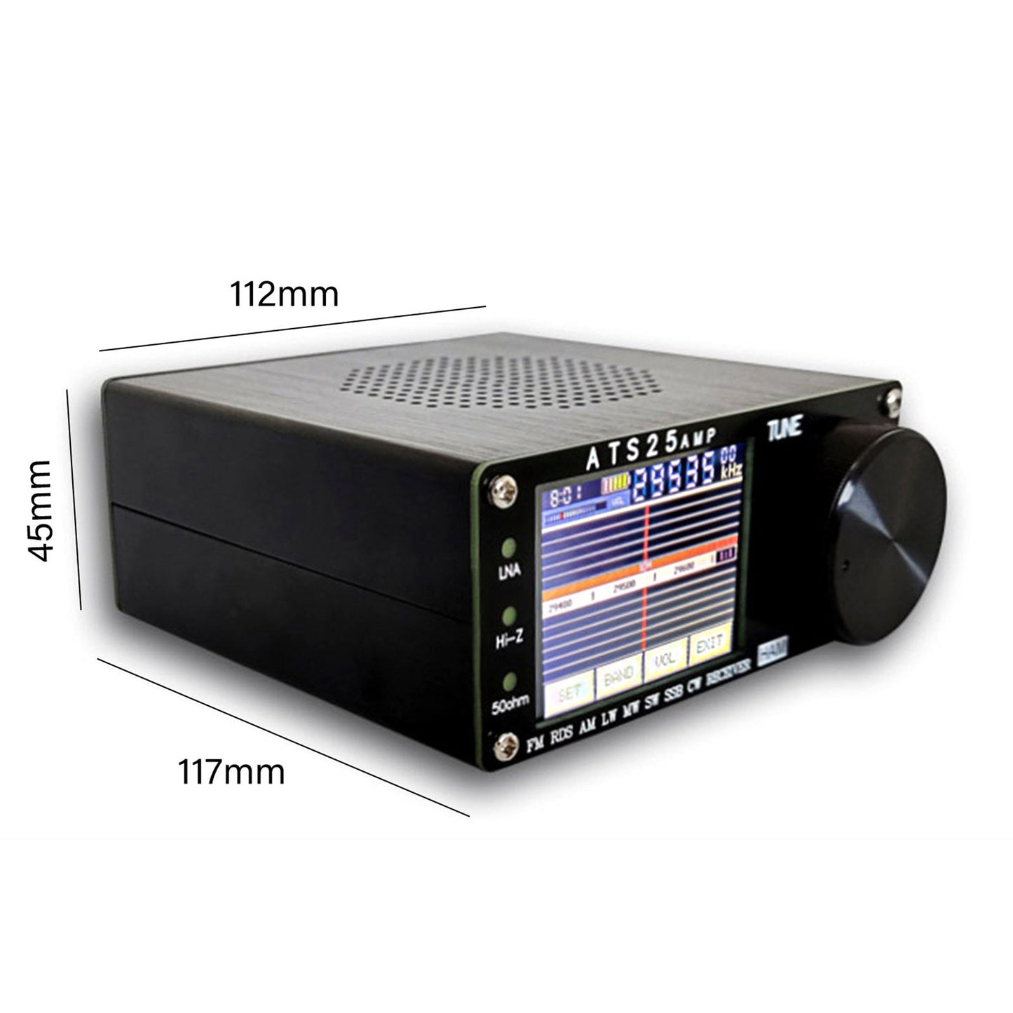 ATS25AMP Vollband-Radioempfänger FM RDS SW SSB DSP-Empfänger mit 2,4-Zoll-Touchscreen