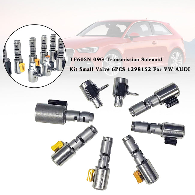 Volkswage-n Beetle /Beetle Convertible 2003-Up 6 Speed FWD TF60SN 09G Transmission Solenoid Kit Small Valve 6PCS 1298152