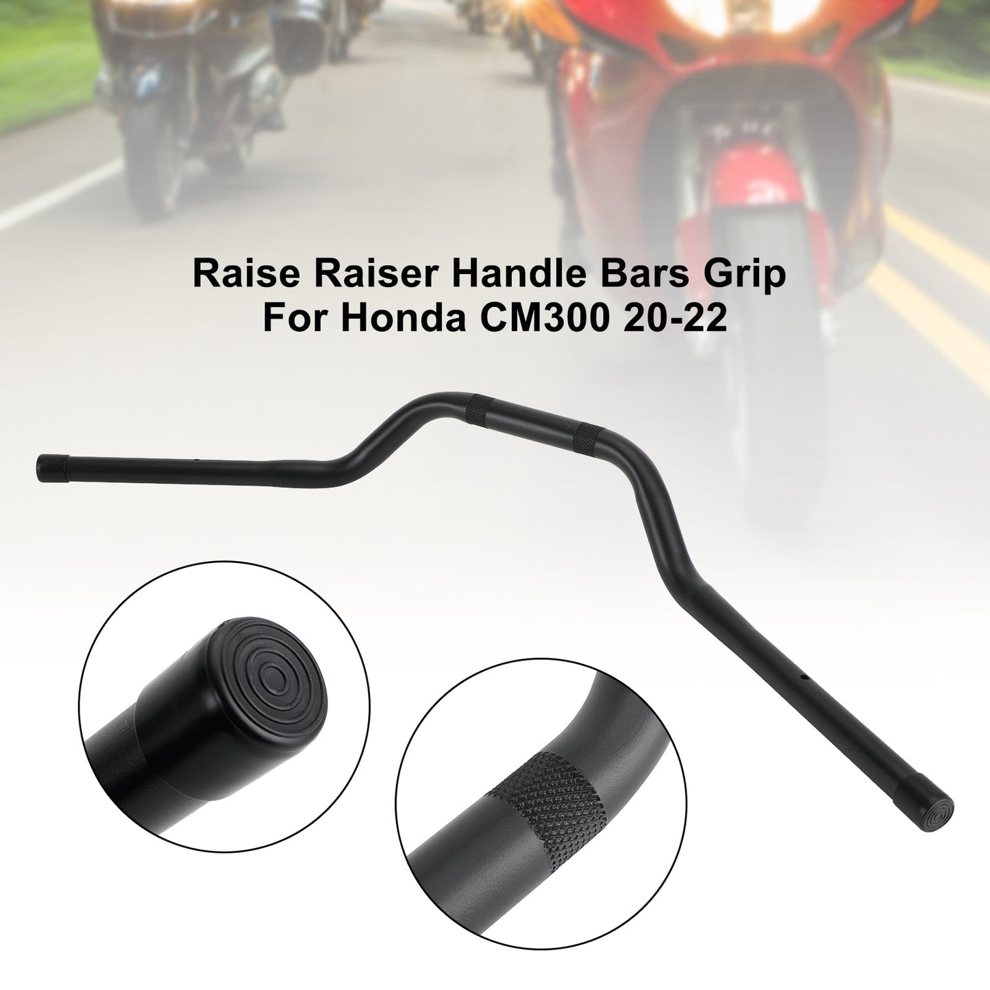 Honda Cm300 2020-2022 Universal 7/8" 22Mm Raiser Motor Bars Lenker Schwarz