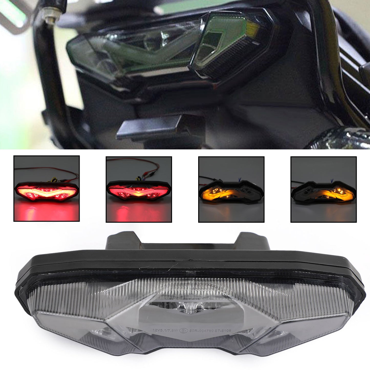 Moto-LED-Bremse Running Rücklicht für Yamaha FJ09 Tracer 900 2015-2018 Rauch