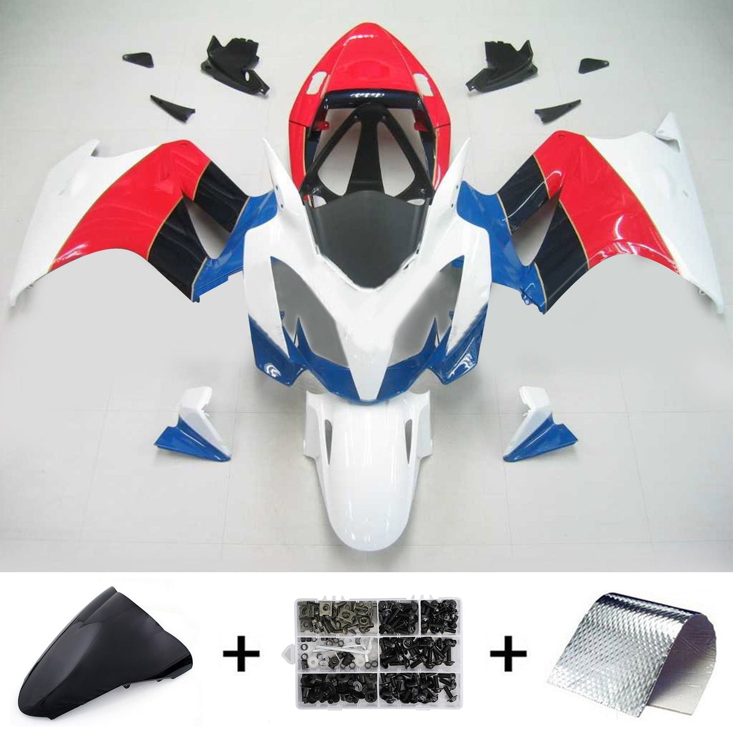 Amotopart 2002-2012 Honda VFR800 Kit de carénage multicolore