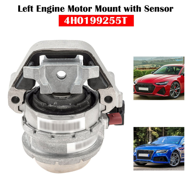 2013–2018 Audi S6 RS6 S7 RS7 4.0L Linke Motormotorhalterung mit Sensor 4H0199255T