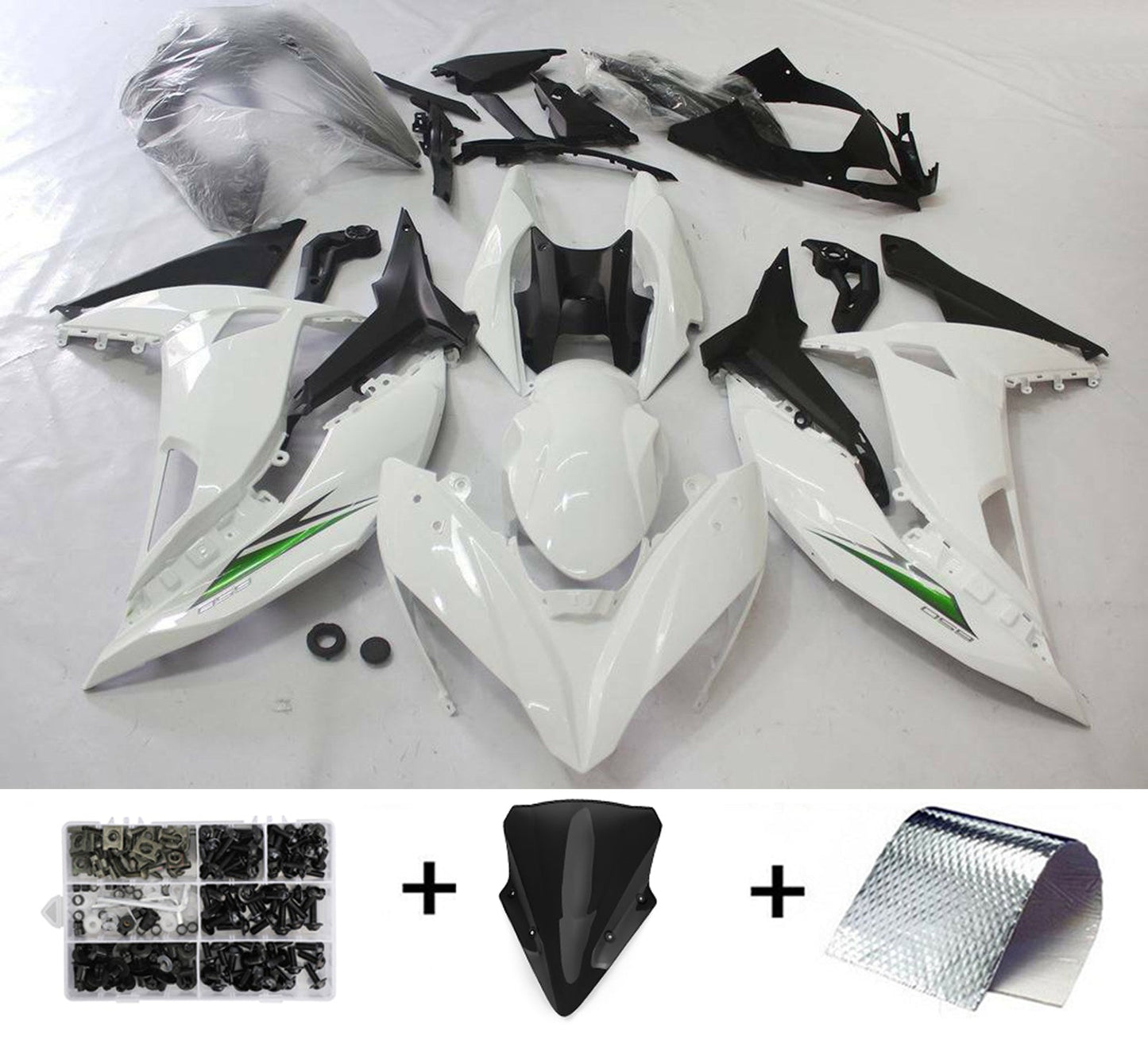 Amotopart Kawasaki Ninja 650 EX650 2017-2019 Kit de déclenchement d'injection plastique