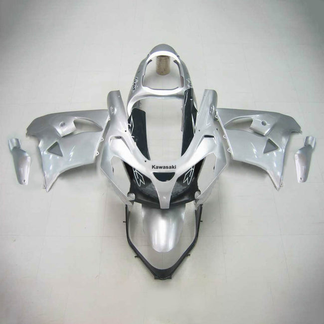 Amotopart Kawasaki ZX9R 2000-2001 Silberverkleidungskit