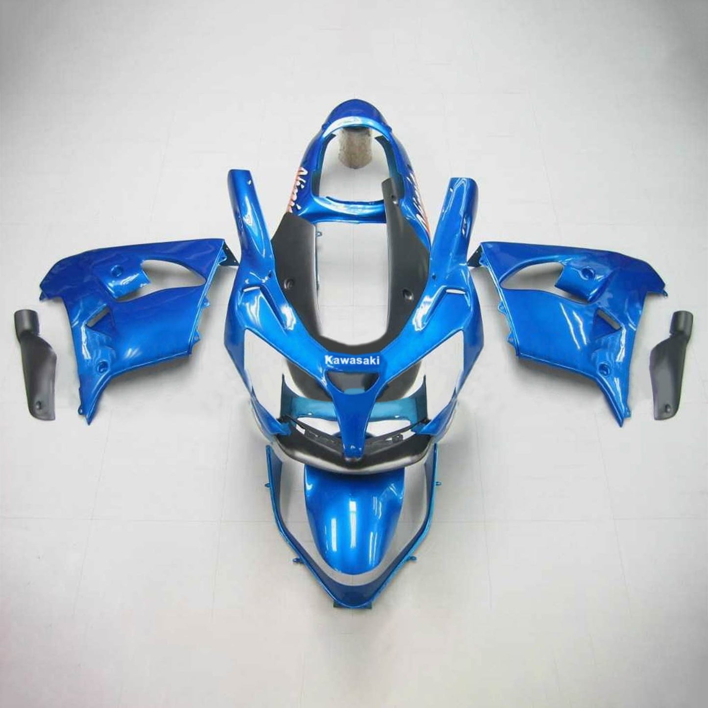 Amotopart Kawasaki ZX9R 2000-2001 Gloss Blue Fairing Kit