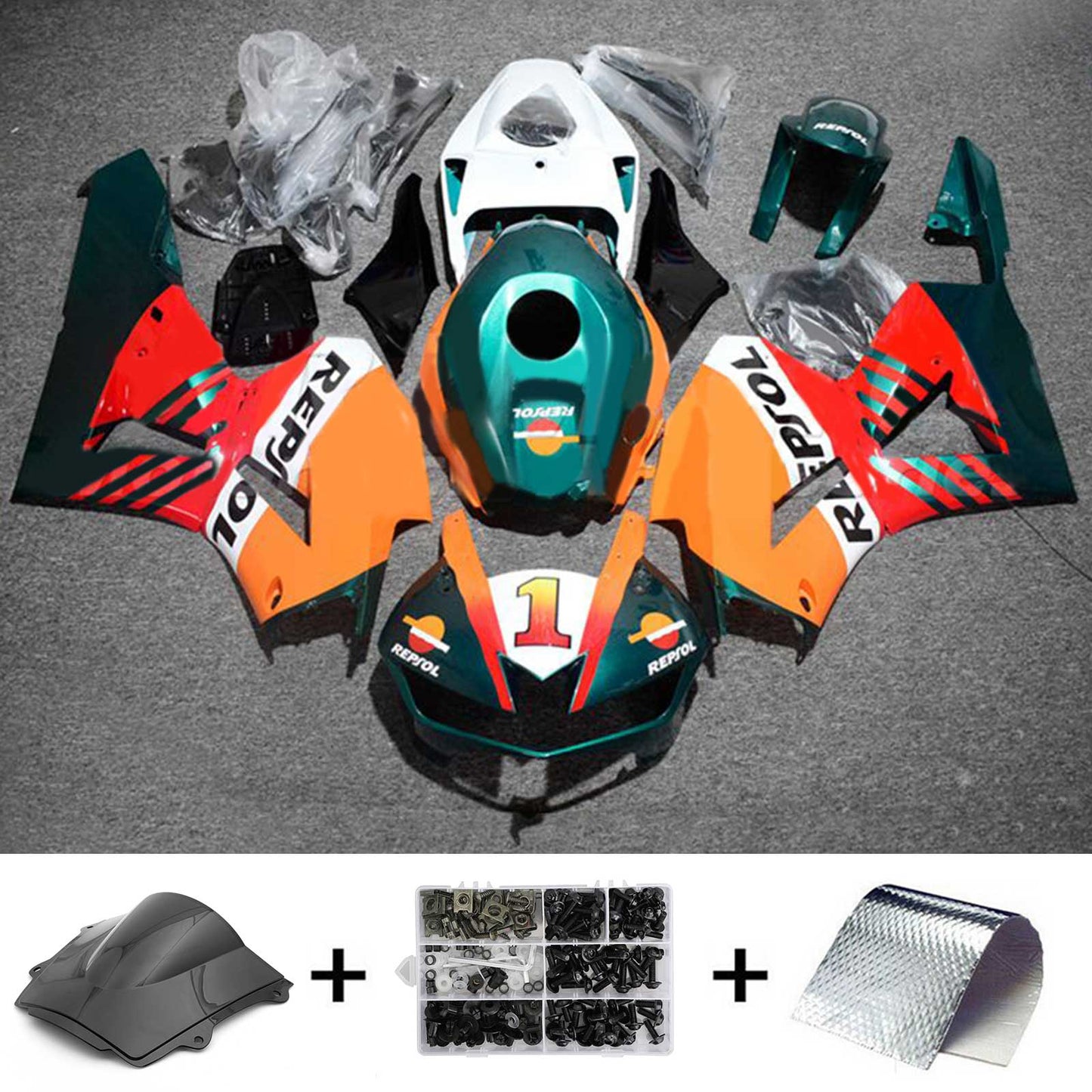 Amotopart Honda CBR600RR 2013–2023 F5 Verkleidungsset, Karosserie, Kunststoff, ABS