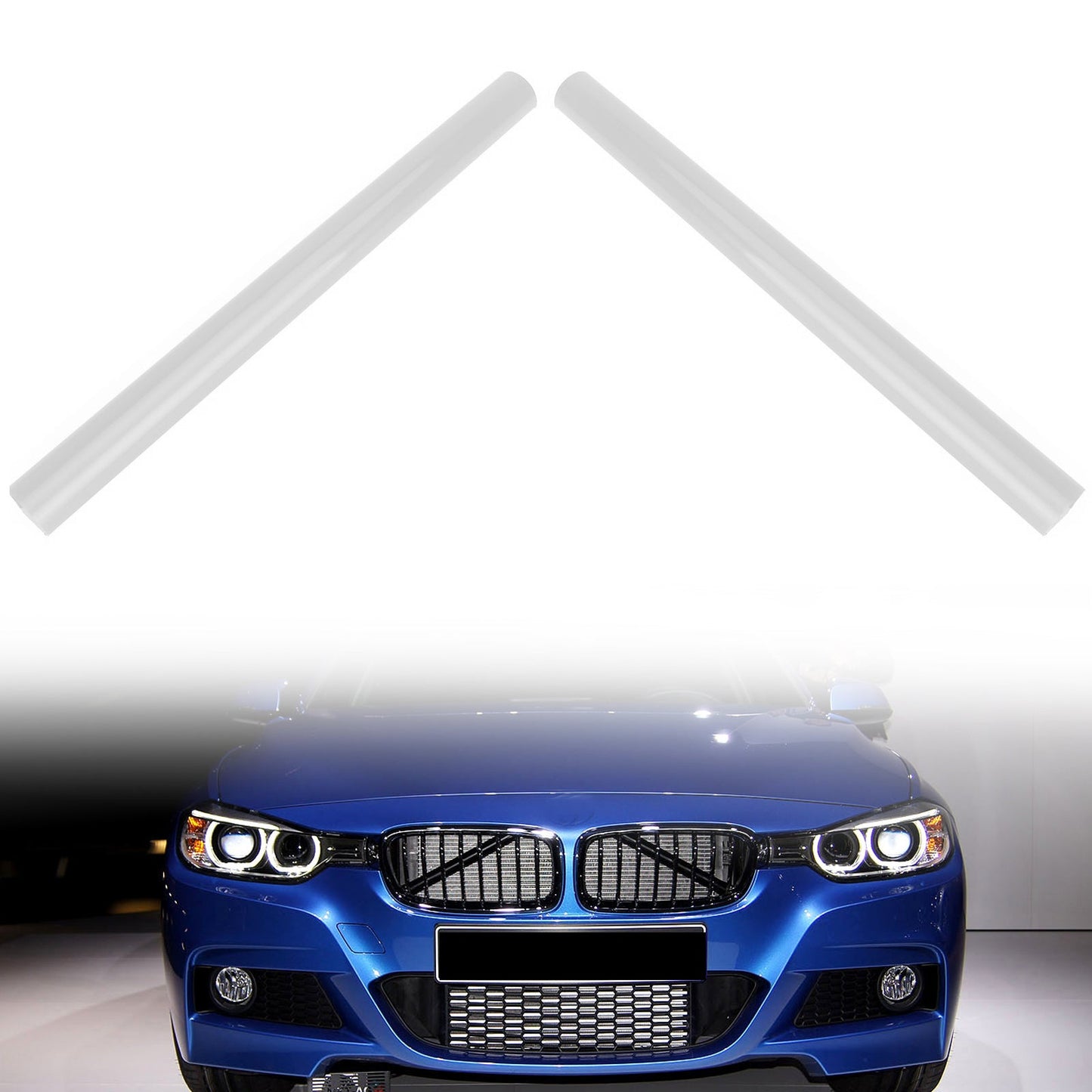 # Une couleur Support Grille -Bar -B -Clamp -Wrap pour BMW F30 F31 F32 F33 F34 F35 Blanc