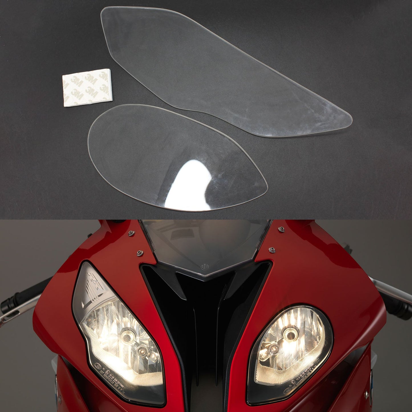 Protecteur de verre de phare en verre de lampe avant Convient pour BMW S1000RR 2015-2018 fumée générique