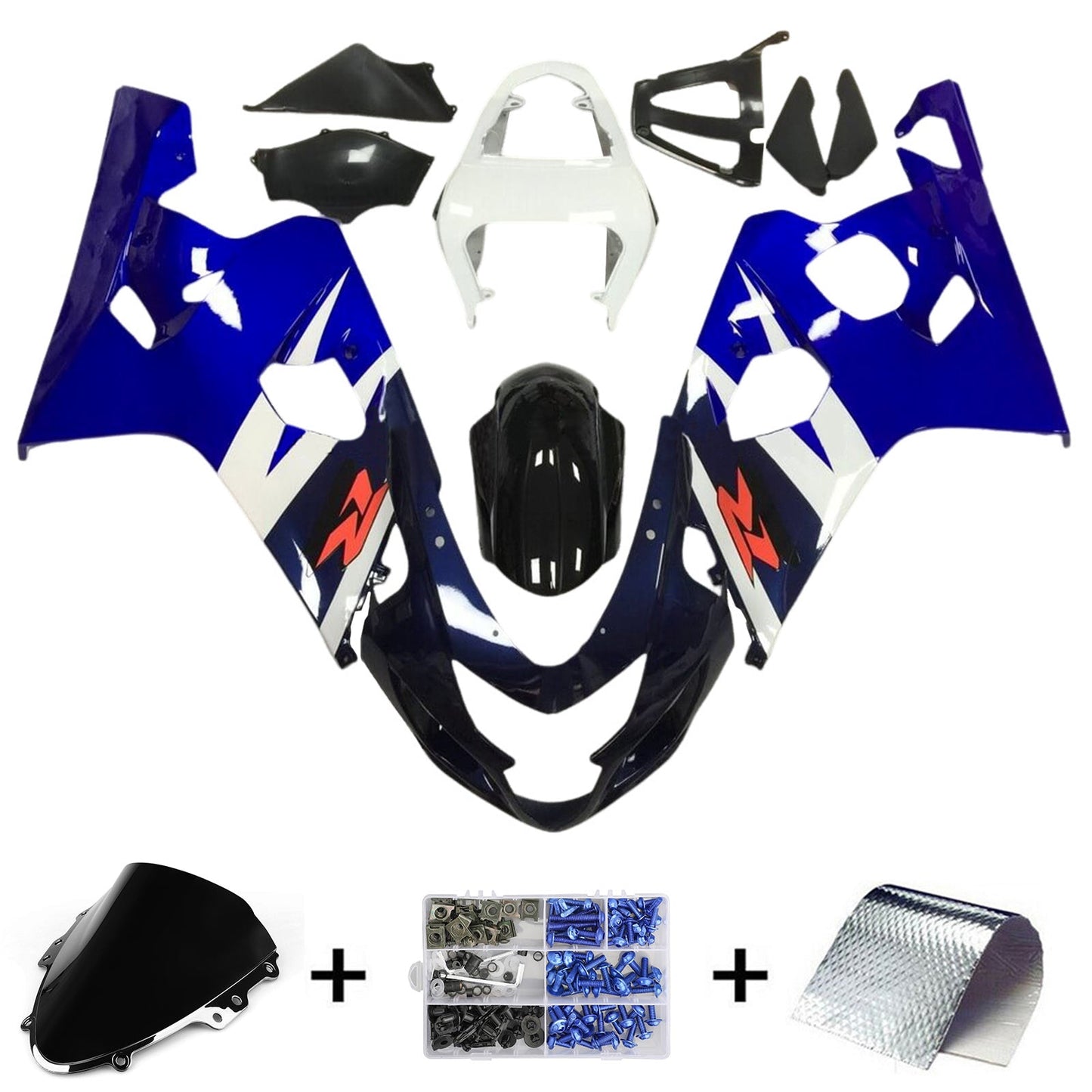 2004–2005 Suzuki GSXR 600/750 K4 Spritzguss-Verkleidungsset, Karosserie, Kunststoff, ABS