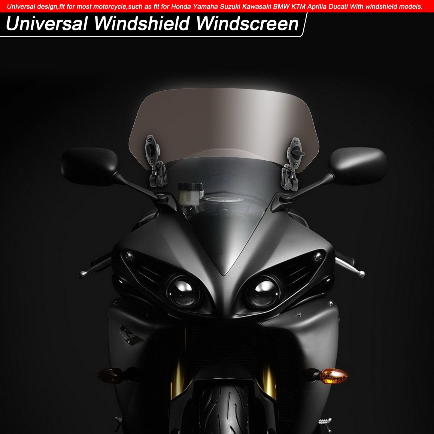 Motorrad Verstellbarer Clip auf Windschutz