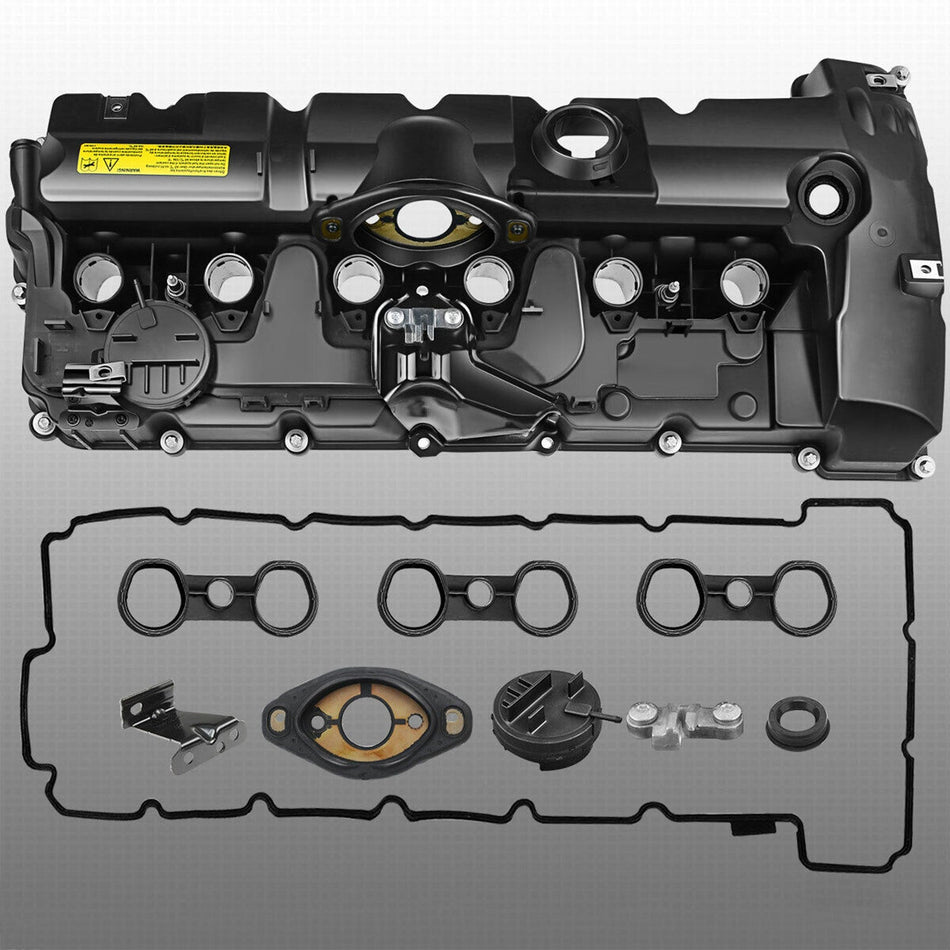2009–2010 BMW X3 X5 528i xDrive L6 Ventildeckel mit Dichtungsschrauben 11127552281