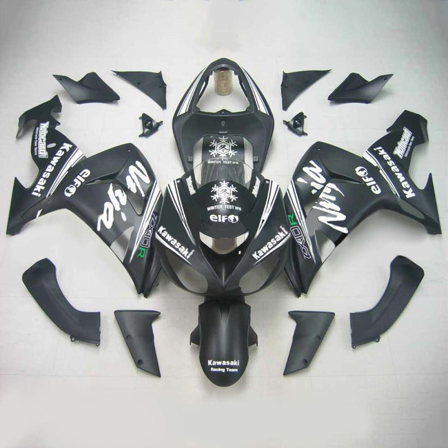 Kit de vente Amotopart Kawasaki ZX10R 2006-2007 Noir avec logo blanc