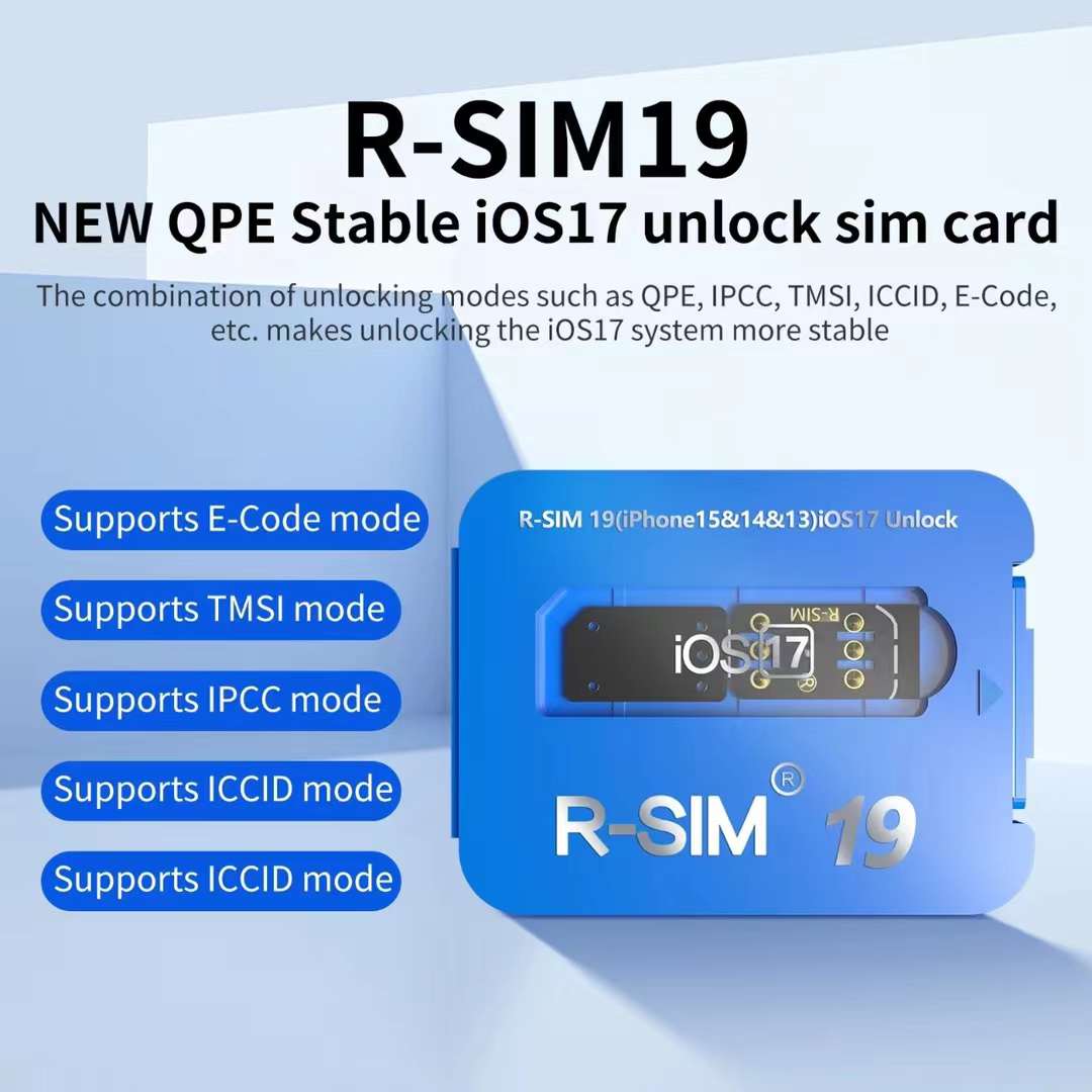 R-SIM19 NEUE QPE Stabile SIM-Karte zum Entsperren für iPhone 15 Plus 14 13 Pro Max 12 IOS17