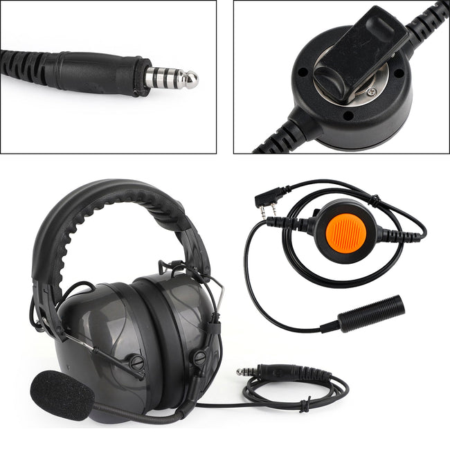 7.1-C5 einstellbares Headset mit Ger?uschunterdrückung für Kenwood TK-208 TK-220 TK-240