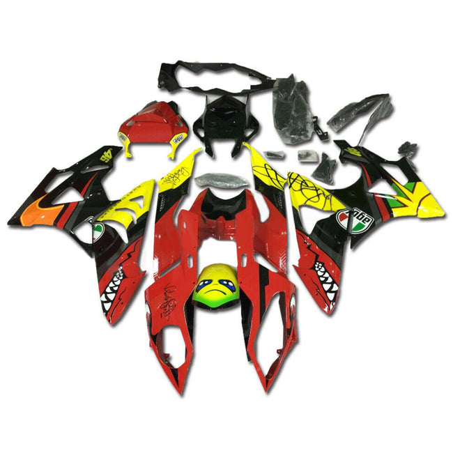 AMOTOPART 2009-2014 BMW S1000RR Red & Yellow FACTION KIT