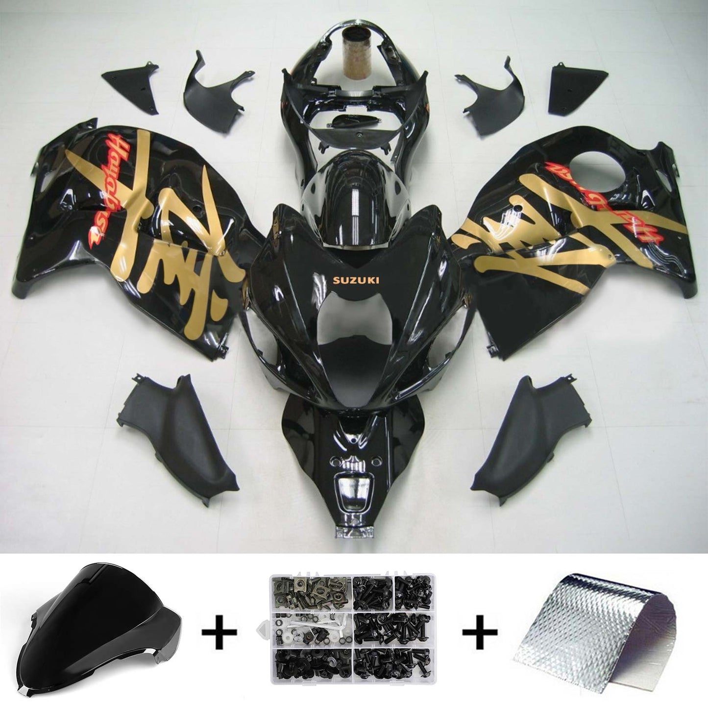 Amotopart Suzuki Hayabusa GSXR1300 1999-2007 Kit de carénage Corps Plastique