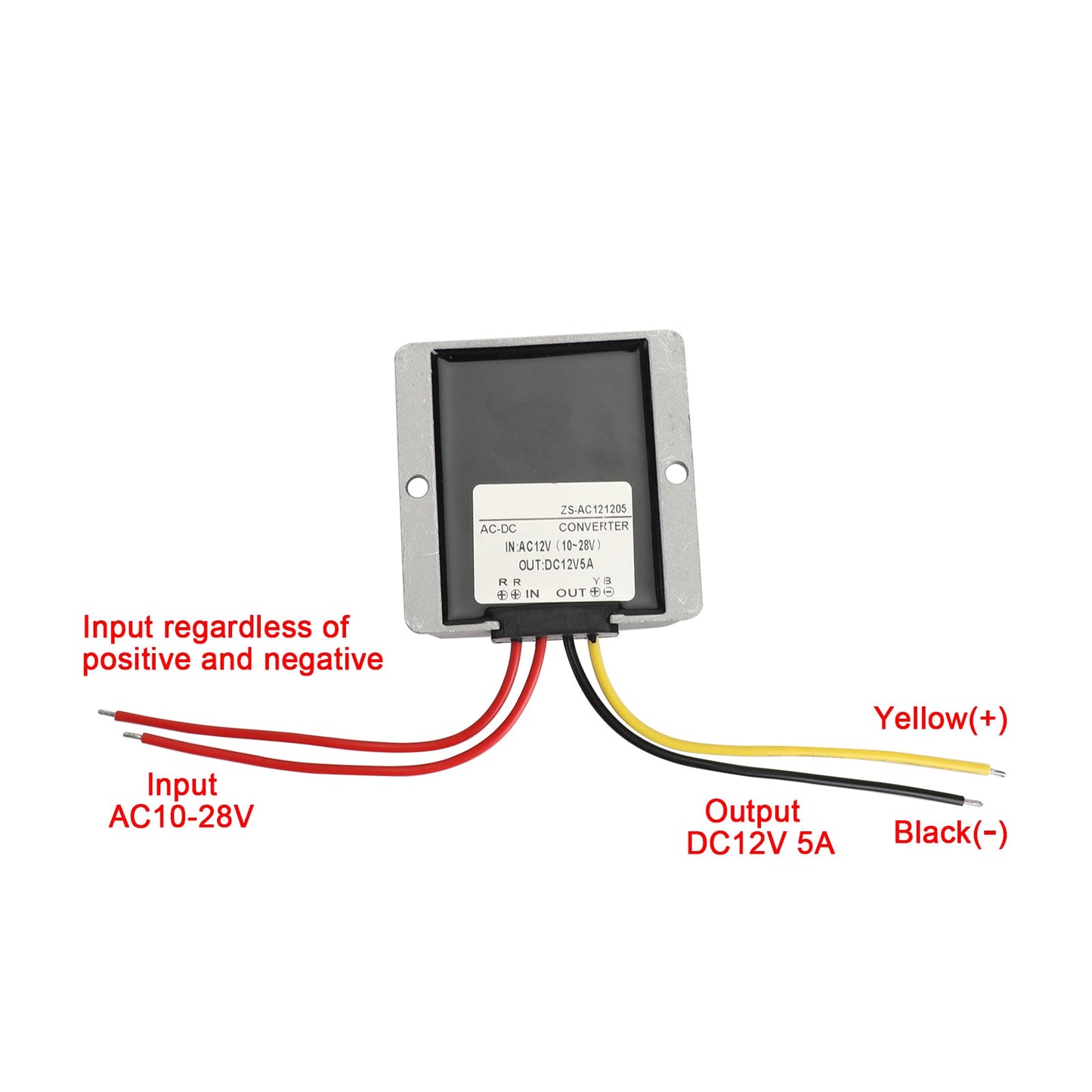 AC12V zu DC12V 5A Wasserdichtes Stromrichter-Netzteil-Transformatormodul