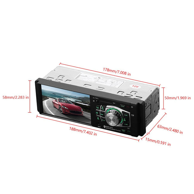 4.1 Pouces HD 1Din Bluetooth In-Cash Car Radio MP5 Player FM AVEC Caméra