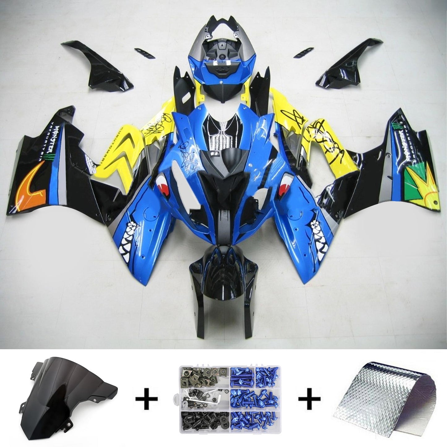 Amotopart 2017-2018 BMW S1000RR Multi Blue Fairing Kit