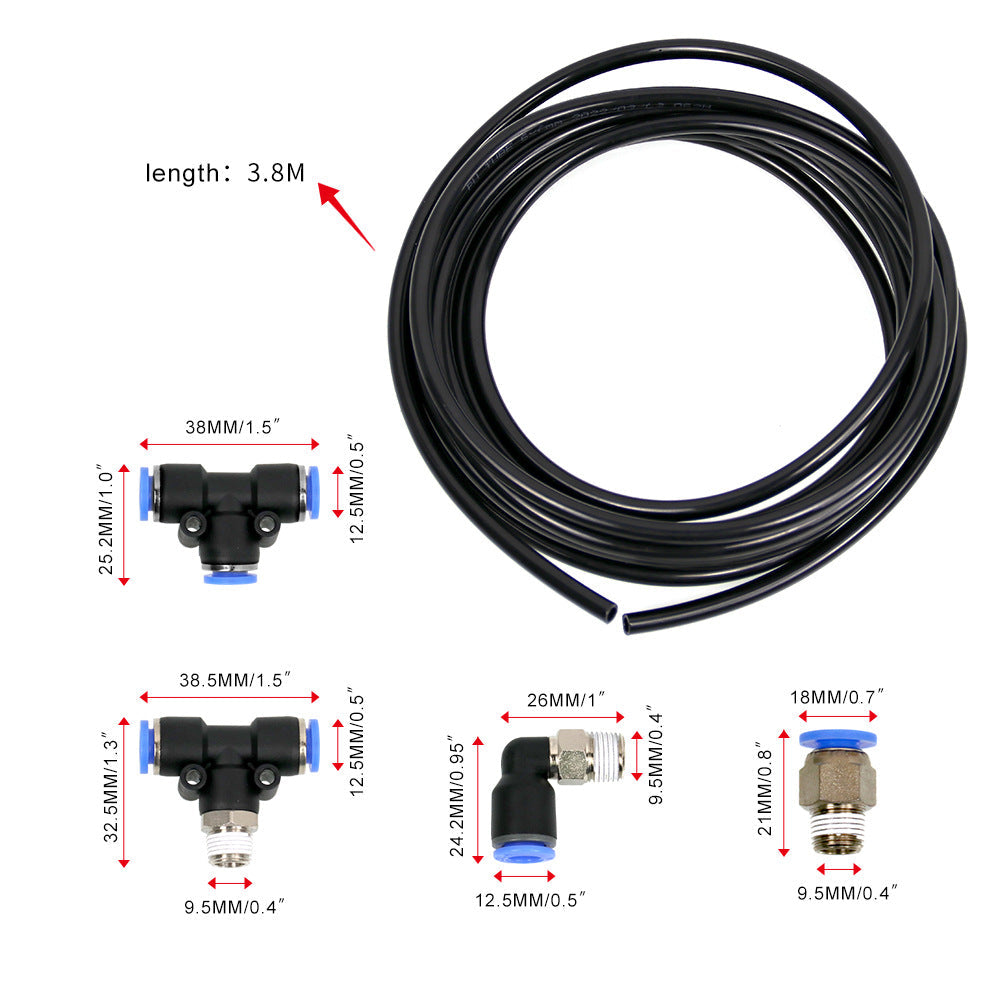 Véhicules Turbo PUSH LOCK Kit de connecteur de vide noir Turbo Wastegate et solénoïde