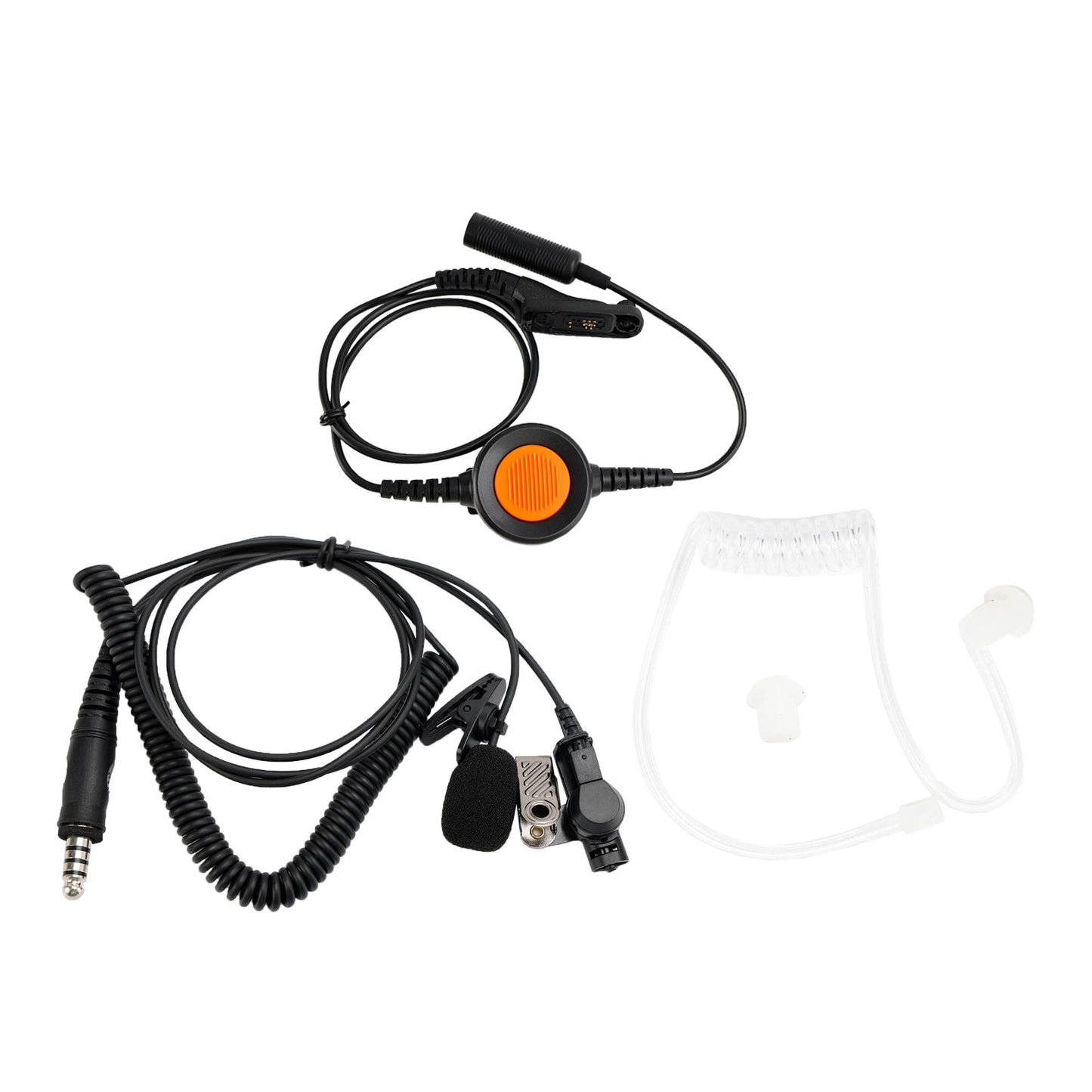 Für DP3400 DP3600 APX4000 6-Pin U94 PTT 7.1-A3 Transparentes R?hren-Headset mit Mikrofon