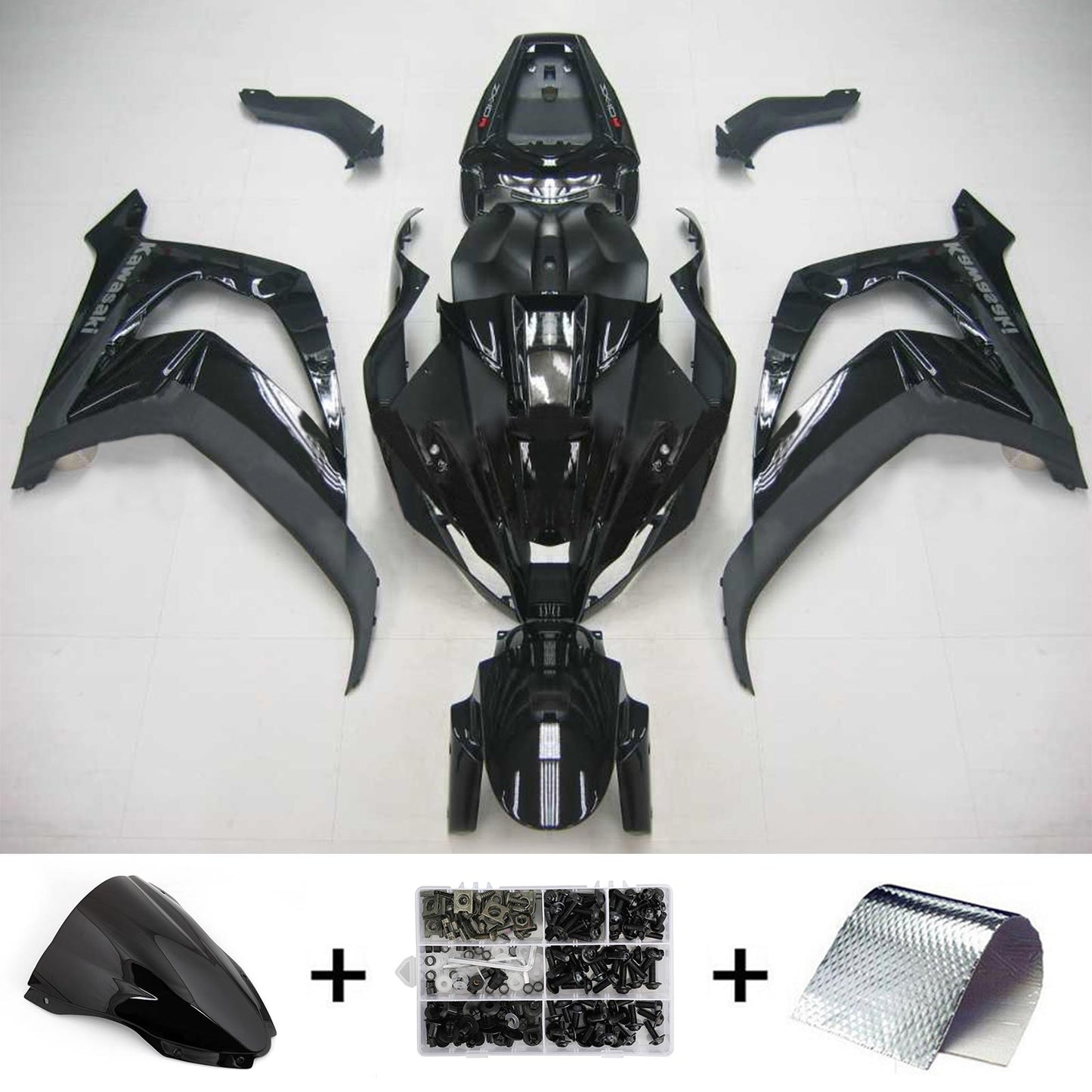 Amotopart Kawasaki ZX10R 2011-2015 Kit de carénage Corps Plastique ABS