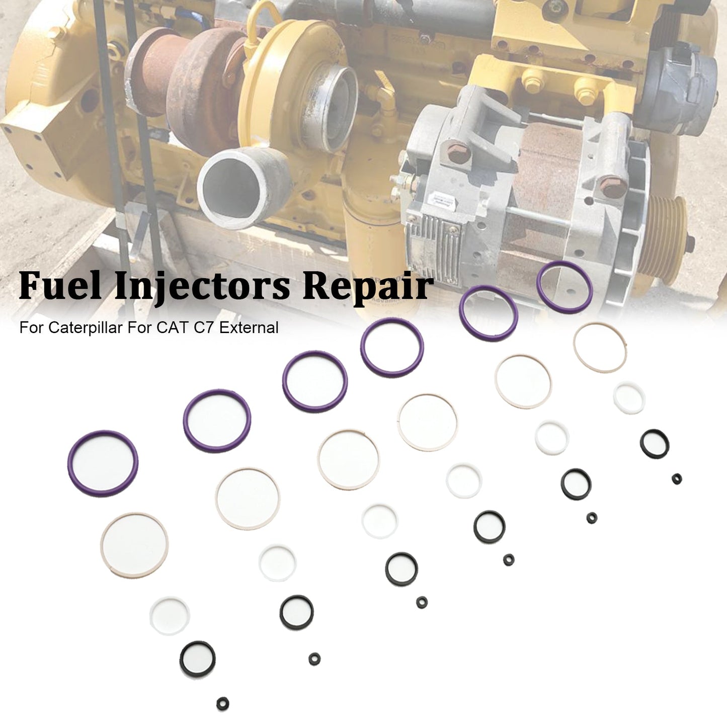 6-teiliges Dichtungs-O-Ring-Set für Einspritzdüsen, passend für Caterpillar C7, passend für CAT C7 intern