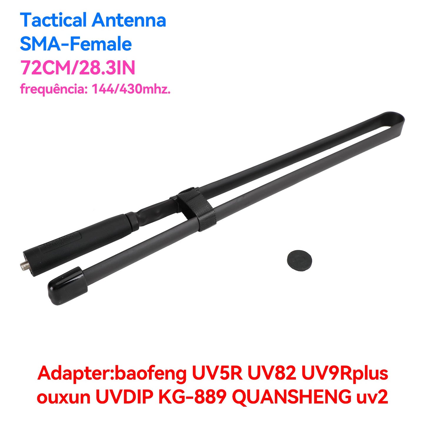 72CM SMA-Buchse, faltbar, taktische Dual-Segment-Antenne für UV9R, UV5R, UV82, UV8D