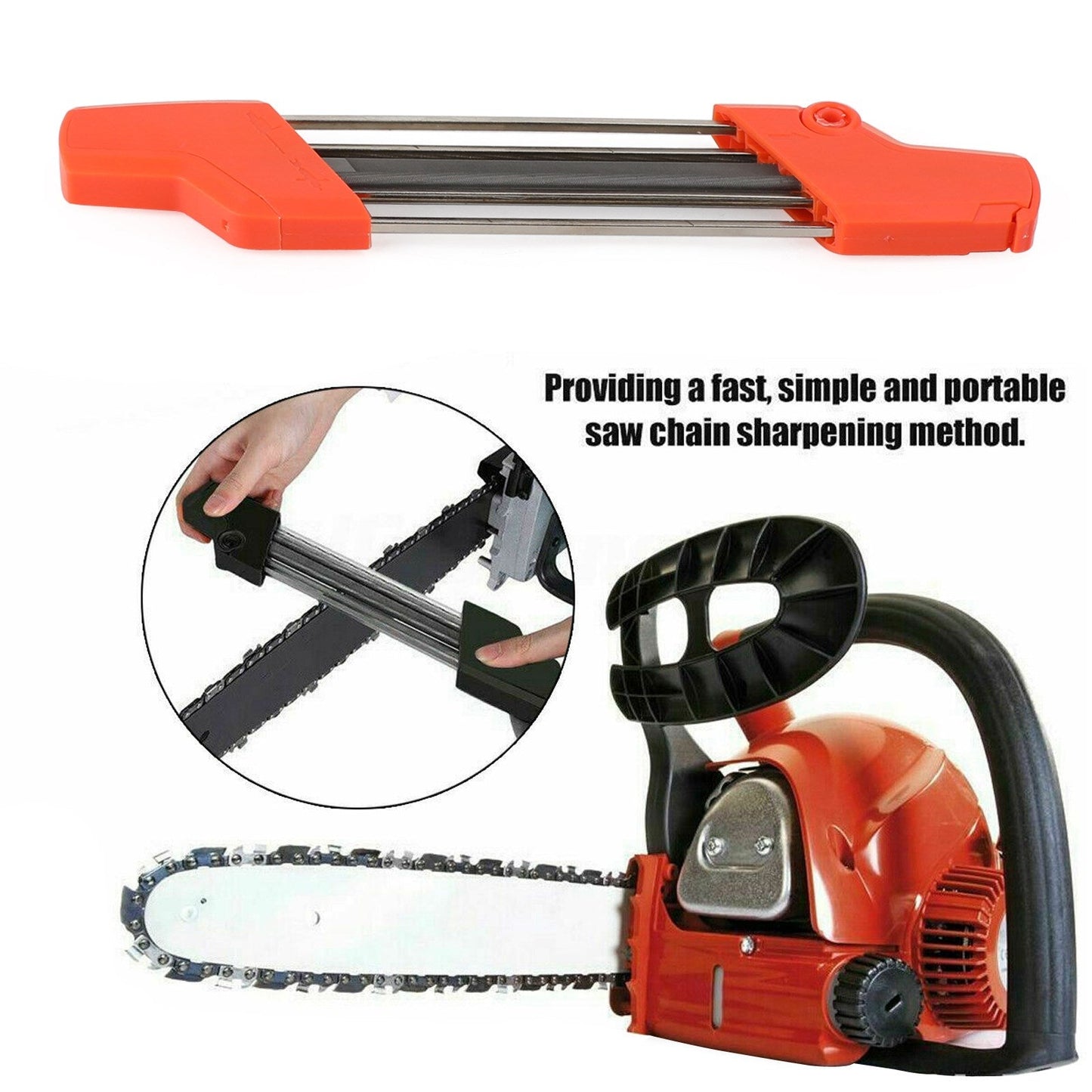 2 in 1 Easy Chainsaw File Kette Spitzer Kits 7/32 5,5 mm fit STIHL 3/8 "P 404"