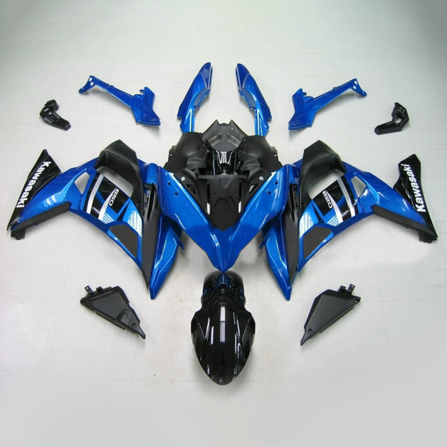 Amotopart Kawasaki ER6F/Ninja650r 2017-2019 Glossy Blue Fairing Kit