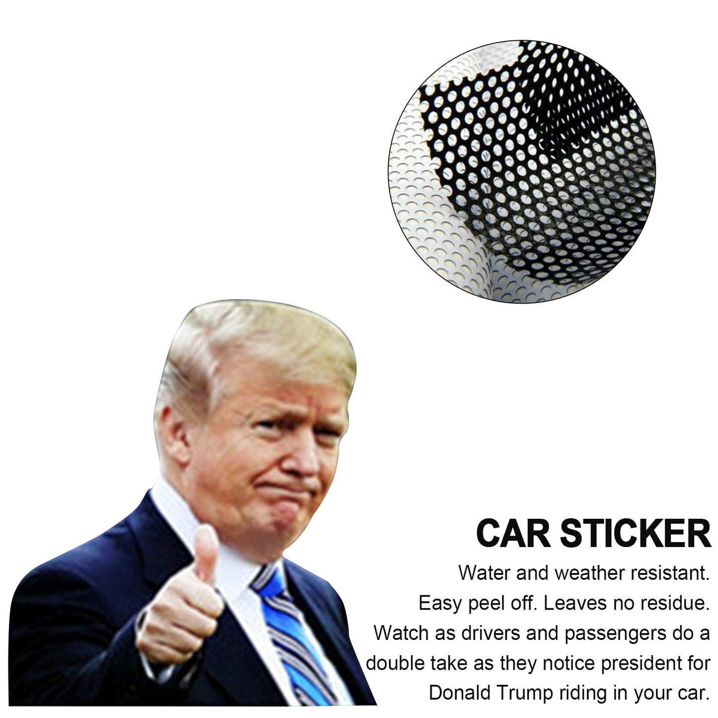 2020 Auto Personenaufkleber Trump Präsidentschaftswahl Beifahrerseite Fenster rechts