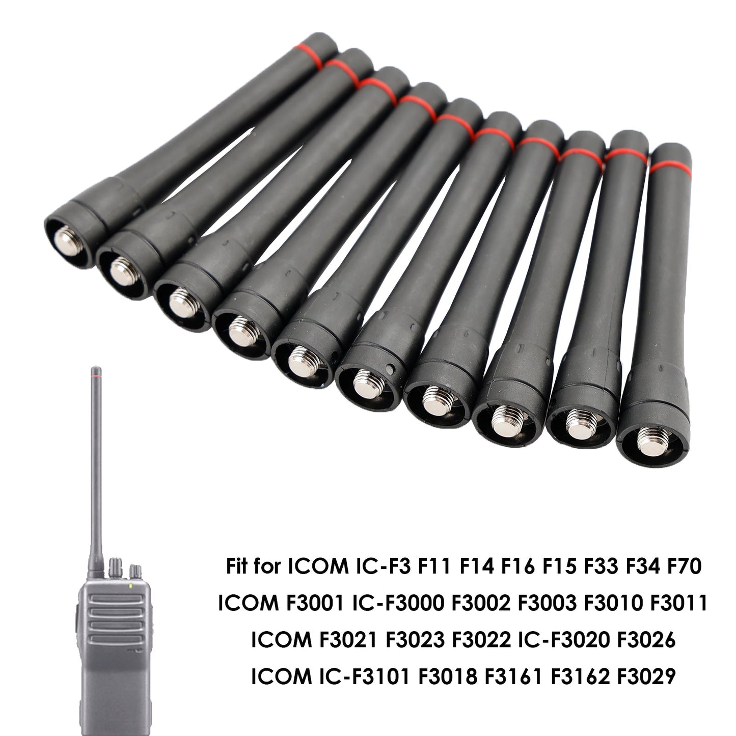 450–570 MHz UHF-Autoradio, 85 mm Antenne für ICOM IC-F3 F11 F14 F16 F15 F33 F34 F70