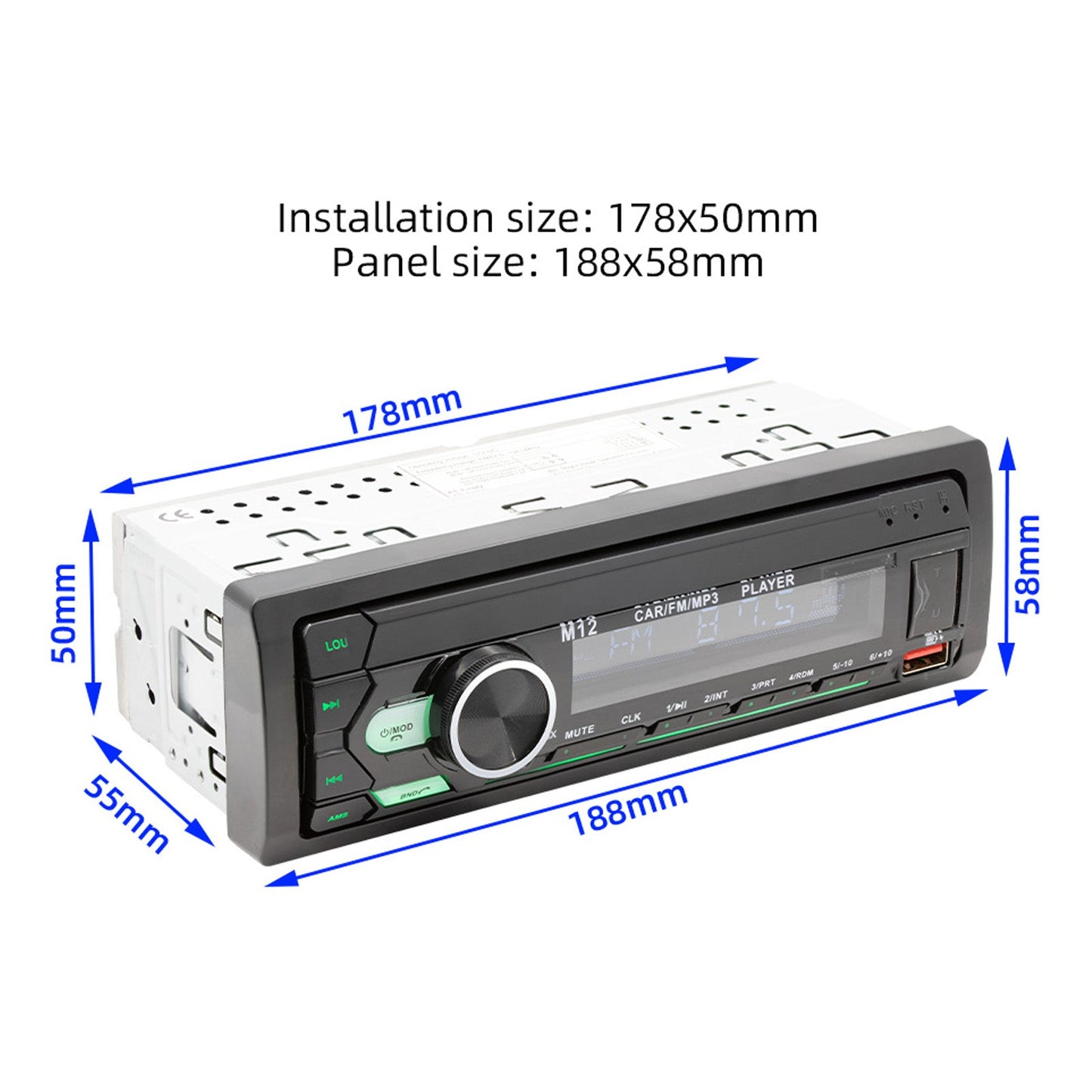 AI Smart Bluetooth Stereo Radio FM Auto MP3 Player Positionierung, um ein Auto zu finden